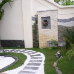 Trang trí lạ và độc cùng cỏ nhân tạo sân vườn