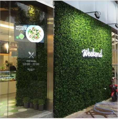Tường cây giả cho không gian thêm thoáng mát