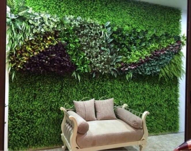 Tường cây giả trang trí nhà ở