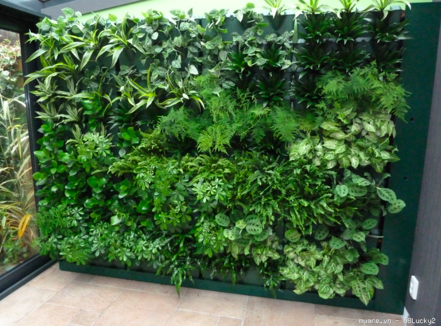 Tường cây giả- giải pháp cho những không gian chật hẹp