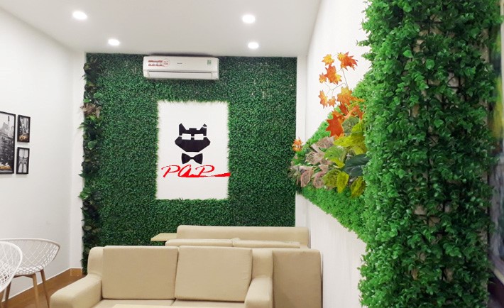 Lợi thế khi dùng thảm cỏ nhân tạo là mang đến không gian xanh cho mọi gia đình