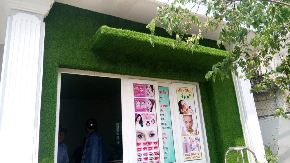 Cỏ nhân tạo trang trí spa ngày càng trở nên phổ biến