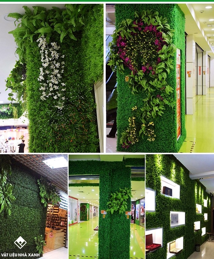 Tường cây giả cỏ nhân tạo