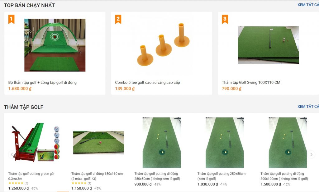 Dung cu tap golf tiki